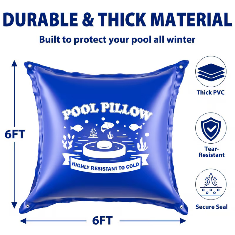 6/7/8ft Pool Pillows for Above Ground Pools, 0.5mm Thick PVC Cold-Resistant Pool 6/7/8ft Pool Pillows for Above Ground Pools, 0.5mm Thick PVC Cold-Resistant Pool