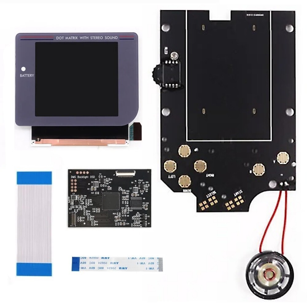 Game Boy DMG Laminated IPS Kit w/ Shell & USB-C LiPo Battery Gameboy *NO SOLDER*