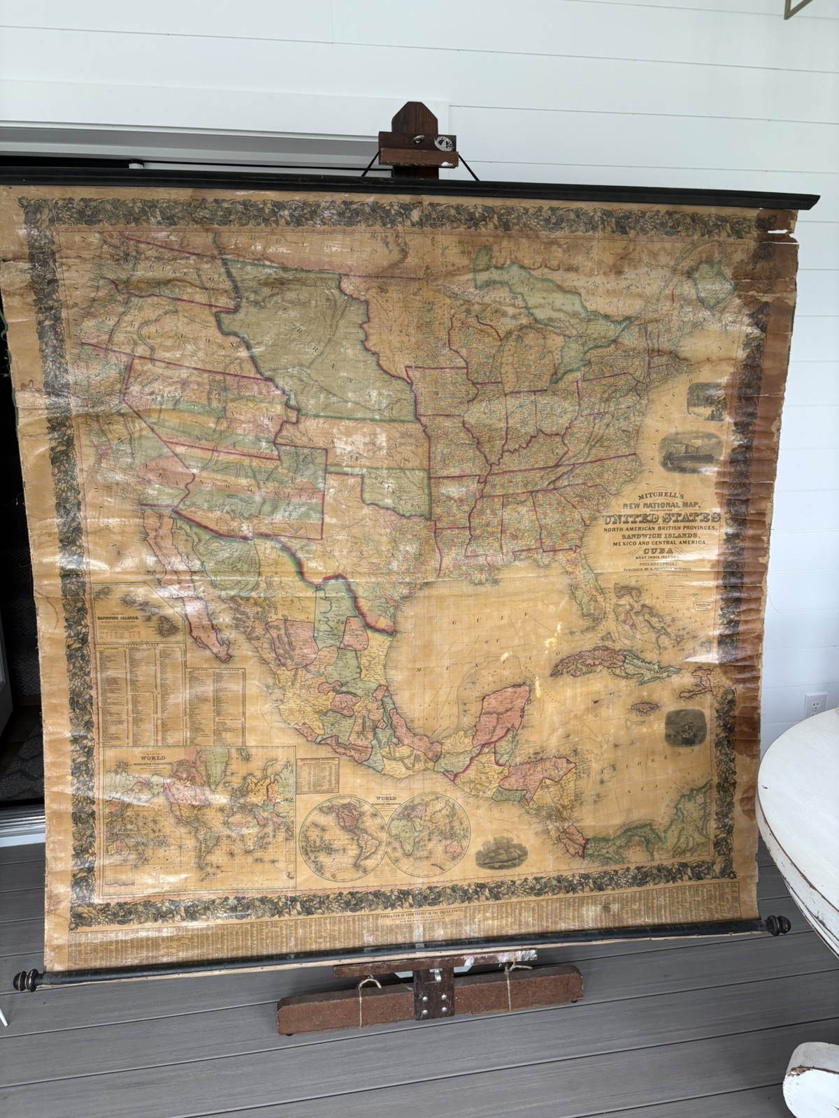 1856 Map Of United States / US 66 X 66 Inches Antique/ Pre Civil War 1856 Map Of United States / US 66 X 66 Inches Antique/ Pre Civil War