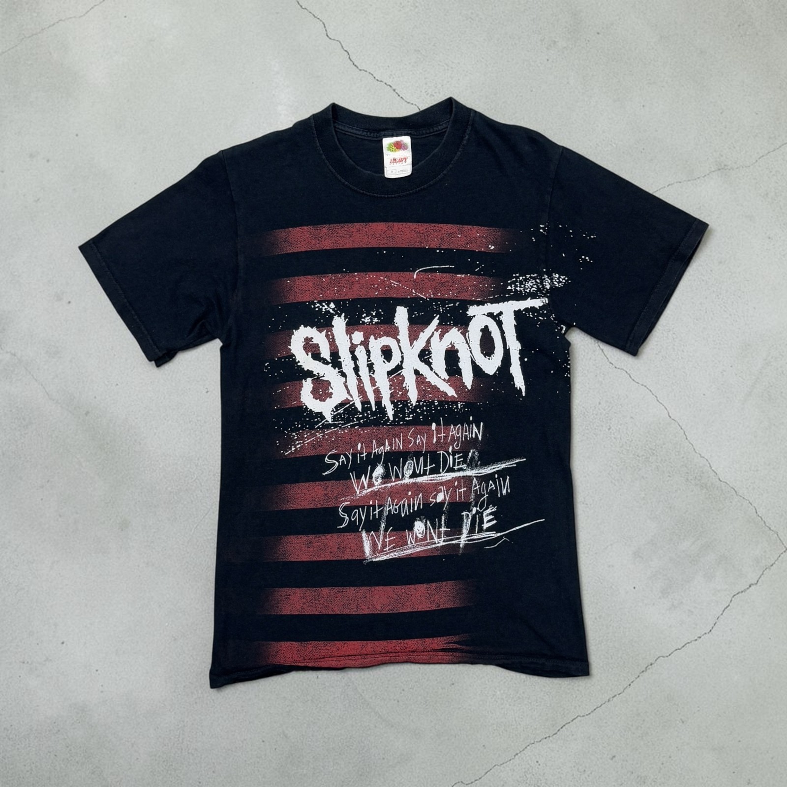 Vintage 90s Slipknot Say It Again Band T-Shirt Black USA Made Men\'s Size S