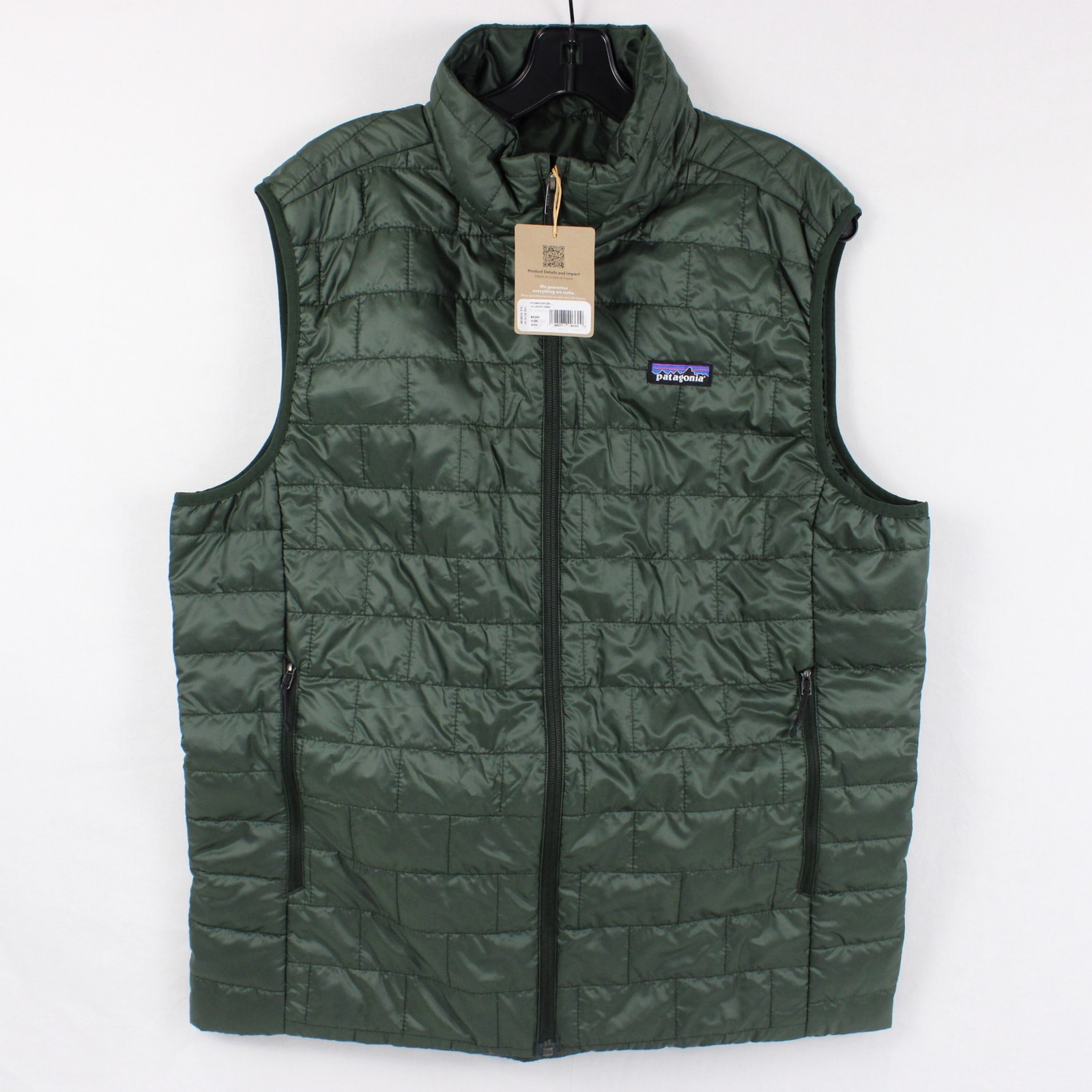 Patagonia Nano Puff Insulated Quilted Vest In Old Growth Green - Men\'s Size L
