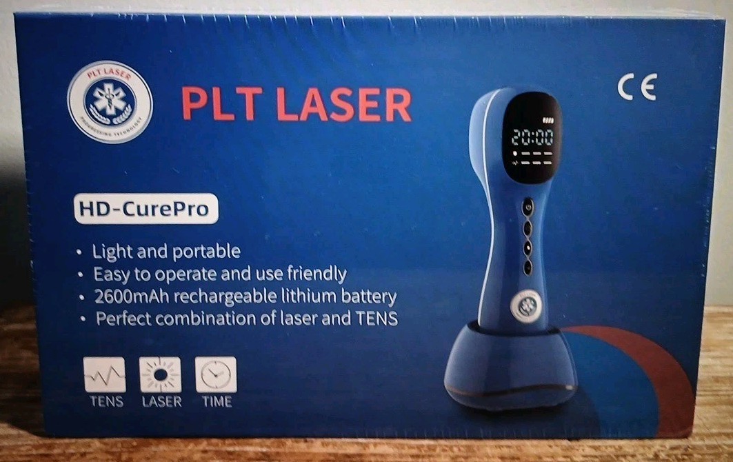 PLT Laser HD-CurePro Therapy Device 2600mAh Laser & TENS Combo Portable PLT Laser HD-CurePro Therapy Device 2600mAh Laser & TENS Combo Portable