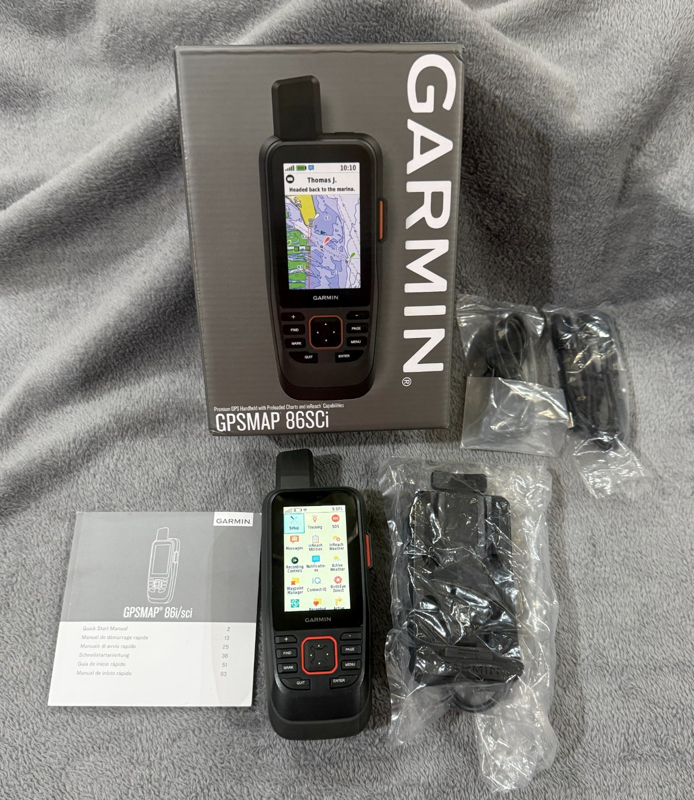 Garmin GPSMAP 86sci Marine Handheld GPS with inReach & BlueChart g3 010-02236-02