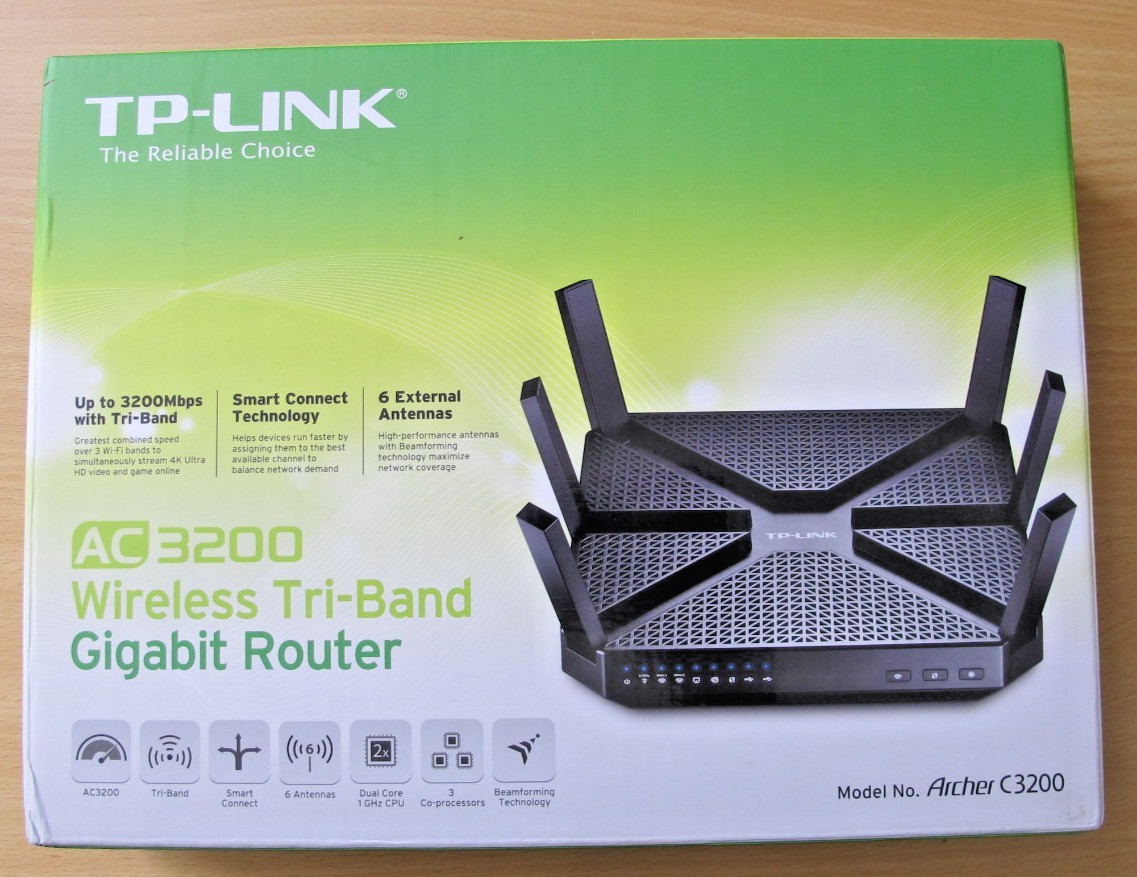 TP-LINK Archer C3200 1000 Mbps 4 Ports 1000 Mbps Wireless Router (ARCHERC3200) TP-LINK Archer C3200 1000 Mbps 4 Ports 1000 Mbps Wireless Router (ARCHERC3200)