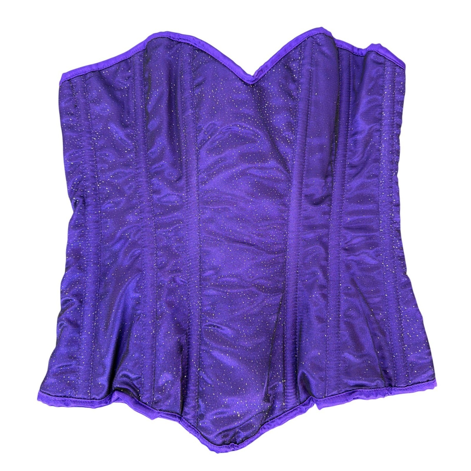 Lavish Daisy Corsets Purple Sparkly Side Zip Boned Corset L New Lavish Daisy Corsets Purple Sparkly Side Zip Boned Corset L New