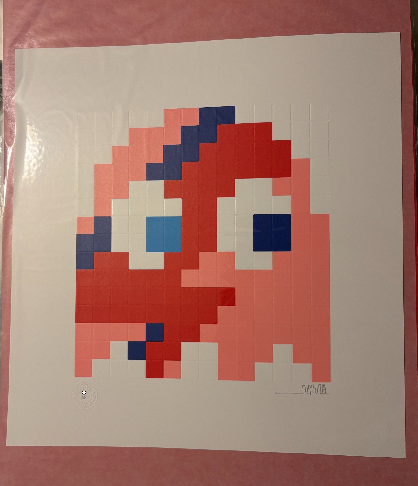 Space Invader Aladdin Sane Pinky 2014 Signed Screen Print /65 POW Rare banksy Space Invader Aladdin Sane Pinky 2014 Signed Screen Print /65 POW Rare banksy