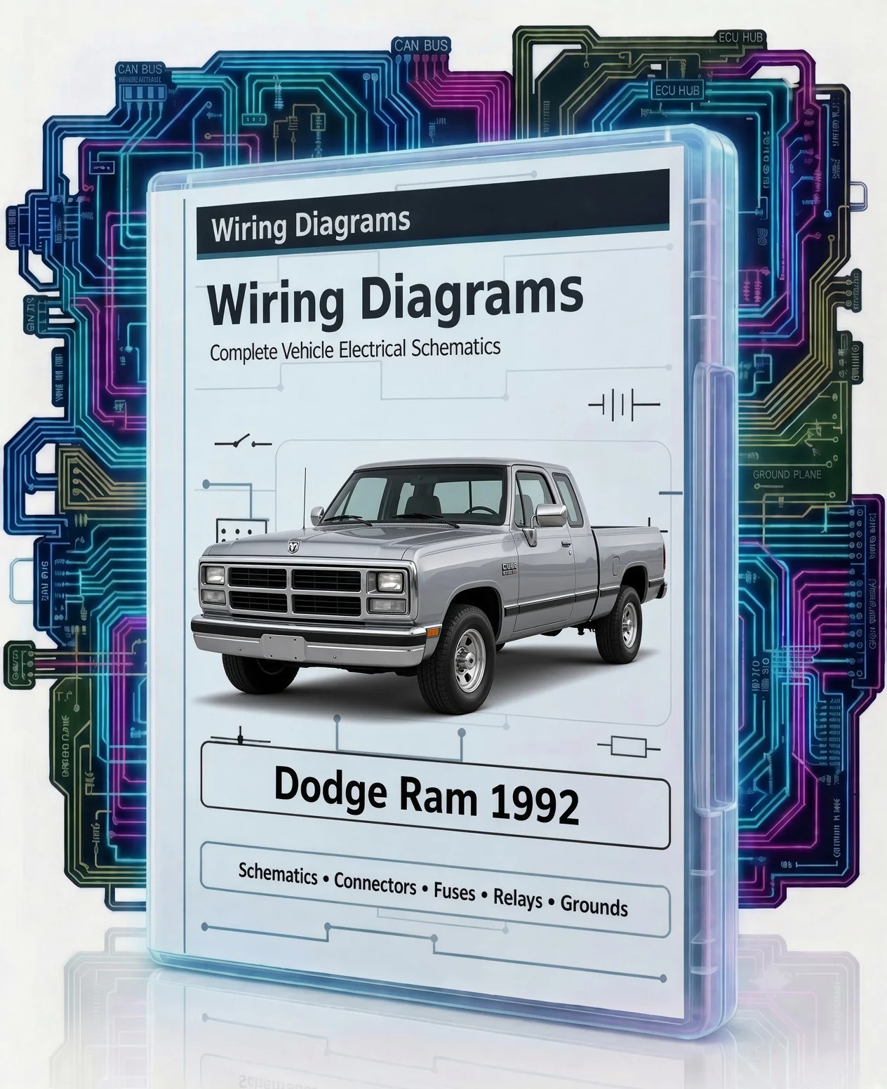 1992 Dodge Ram 2500 Color Electrical Wiring Diagrams Schematics PDF on USB