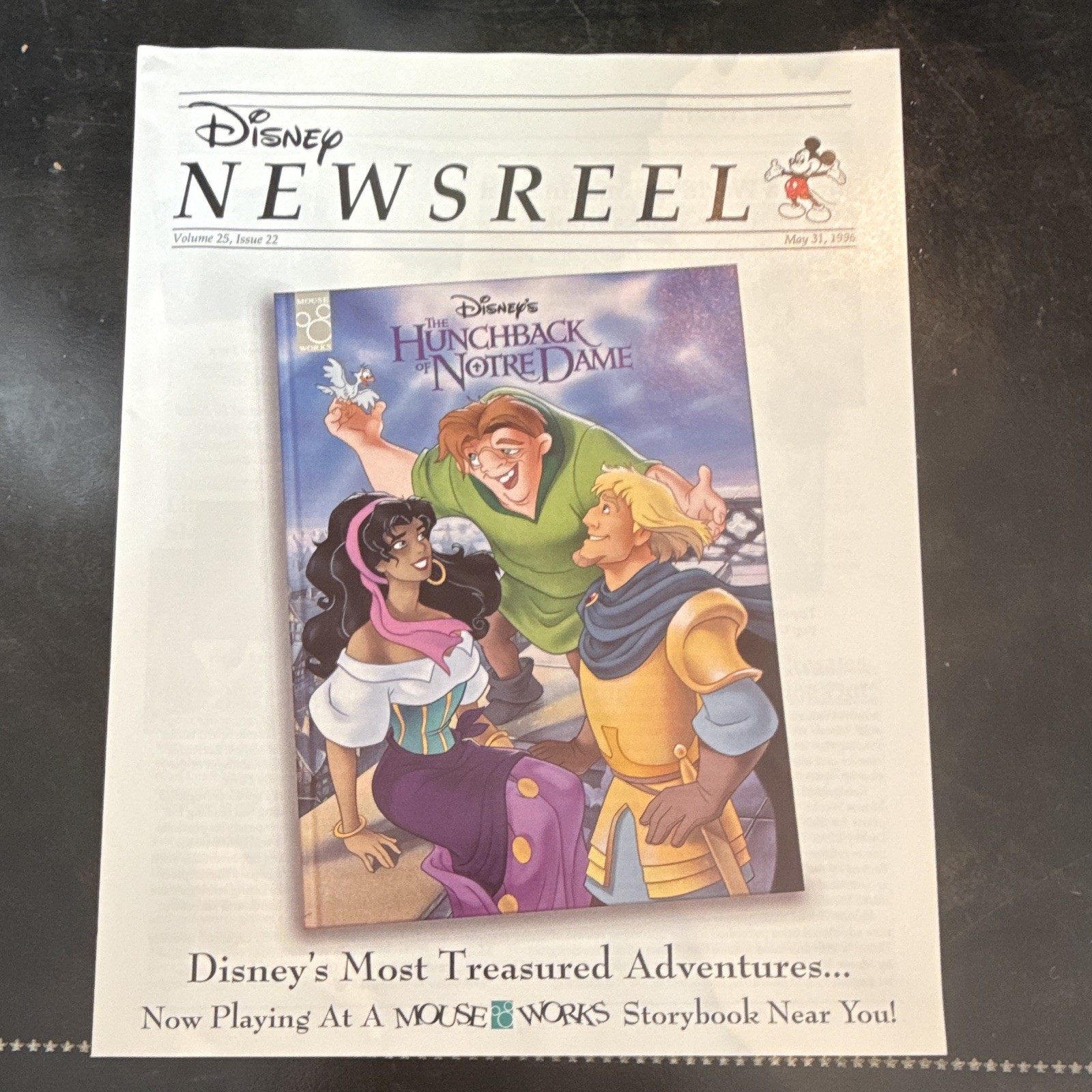 Disney Newsreel. Volume 25, it’s 222, May 31, 1996. Disney Newsreel. Volume 25, it’s 222, May 31, 1996.