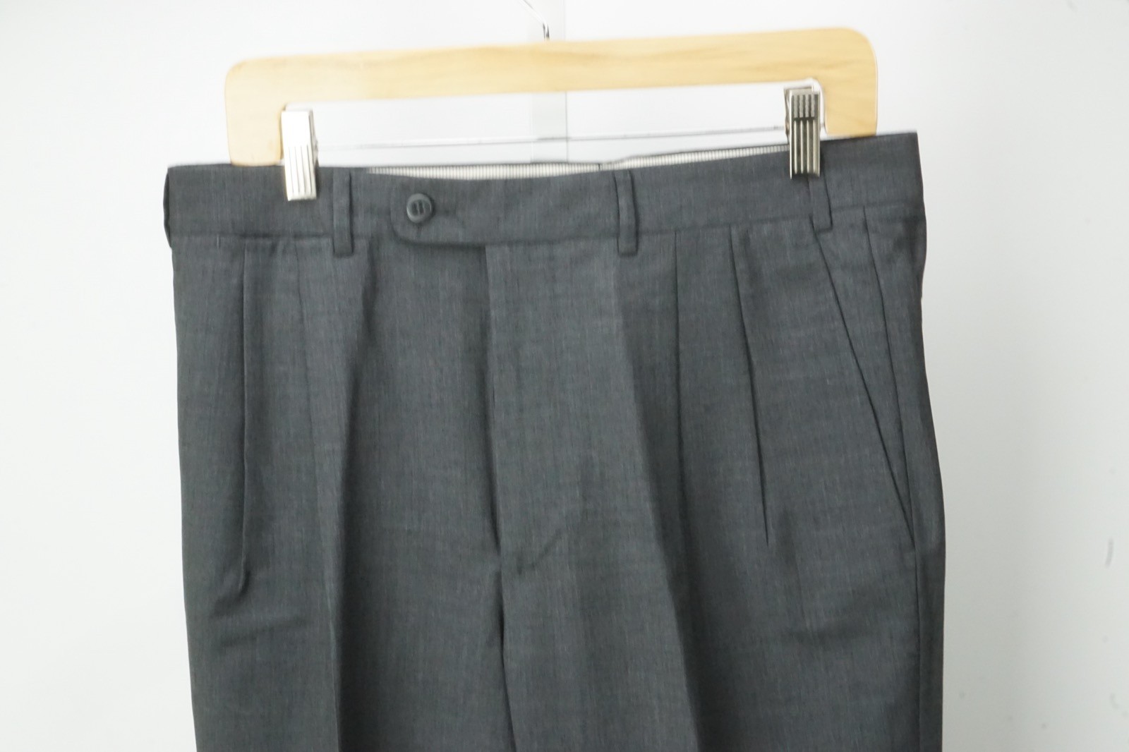 Zanella Sartoriale Giorgio Gray Wool Mens Dress Pants Sz 48 EU BRAND NEW