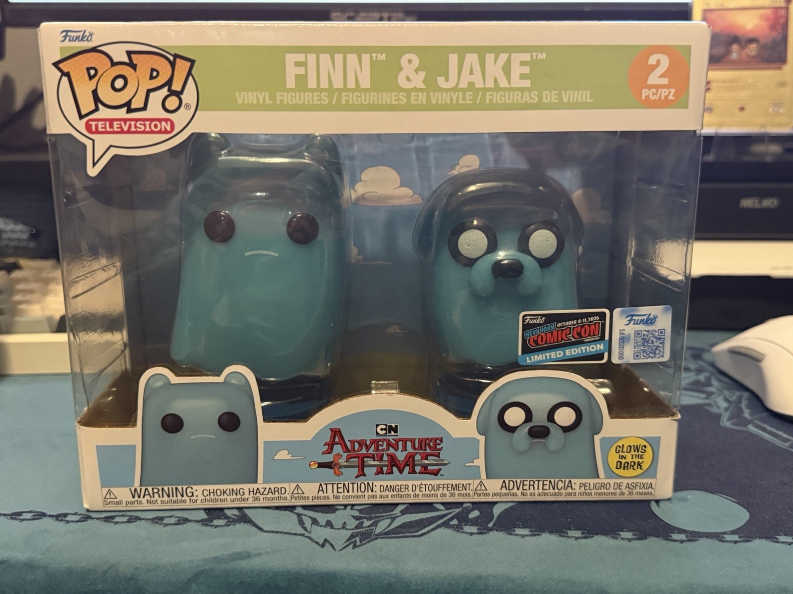NYCC 2026 OFFICIAL FUNKO POP ADVENTURE TIME FINN & JAKE (GITD) 2-PACK NYCC 2026 OFFICIAL FUNKO POP ADVENTURE TIME FINN & JAKE (GITD) 2-PACK