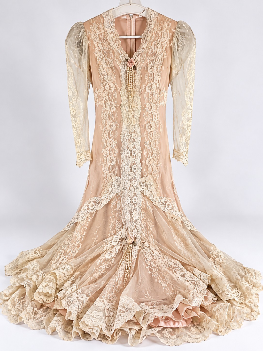 Vintage Susan Lane Country Elegance Wedding Dress Sz 8 Lace Victorian Bridal