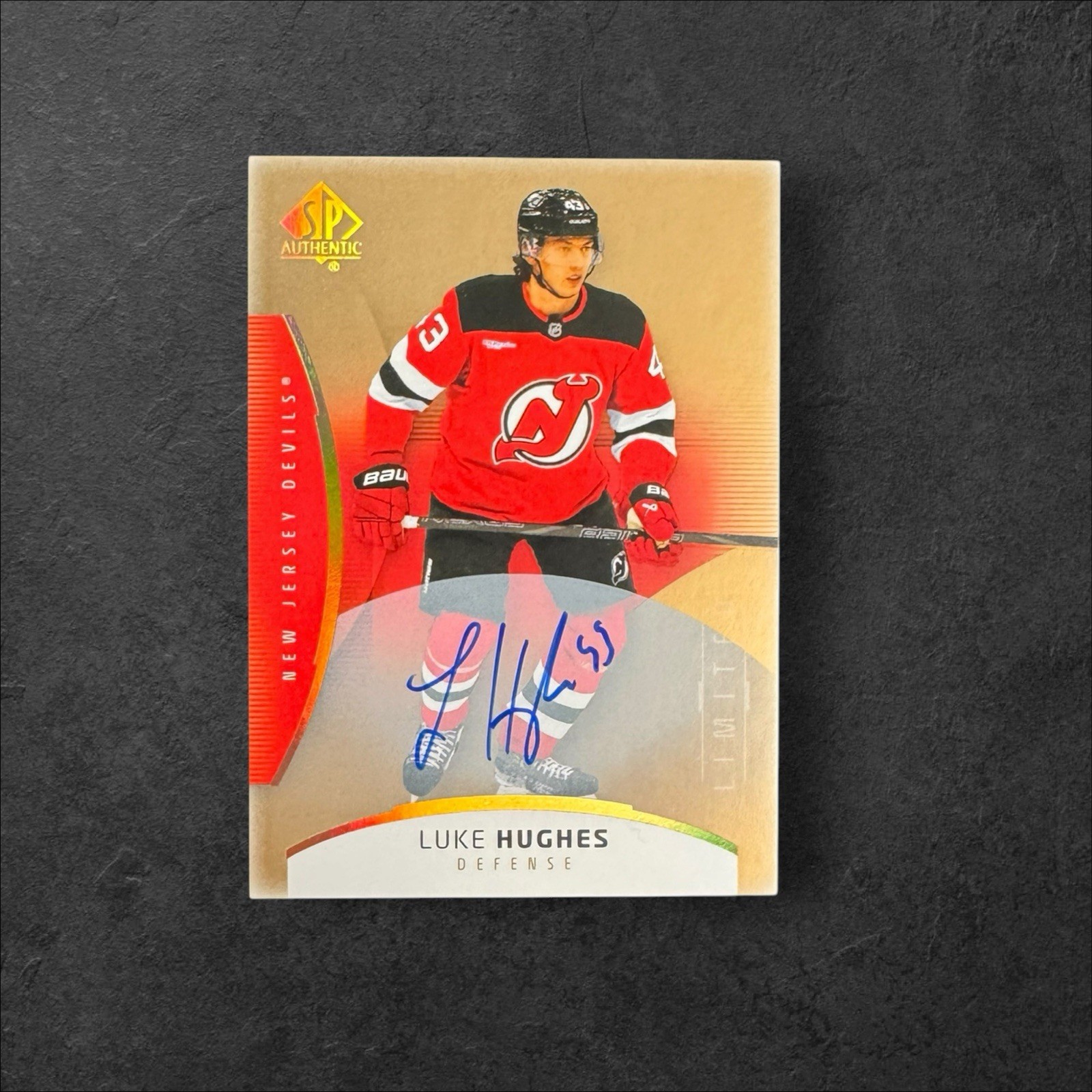 2025-26 SP Authentic Hockey LUKE HUGHES Limited Auto #6 New Jersey Devils 2025-26 SP Authentic Hockey LUKE HUGHES Limited Auto #6 New Jersey Devils