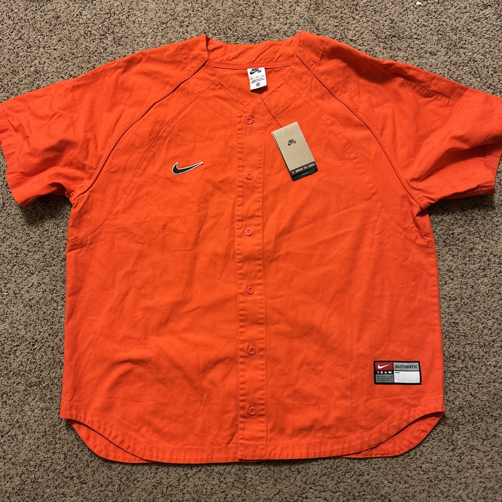 NEW NIKE SB SKATE BASEBALL JERSEY UNISEX SZ 2XL MENS - 0177