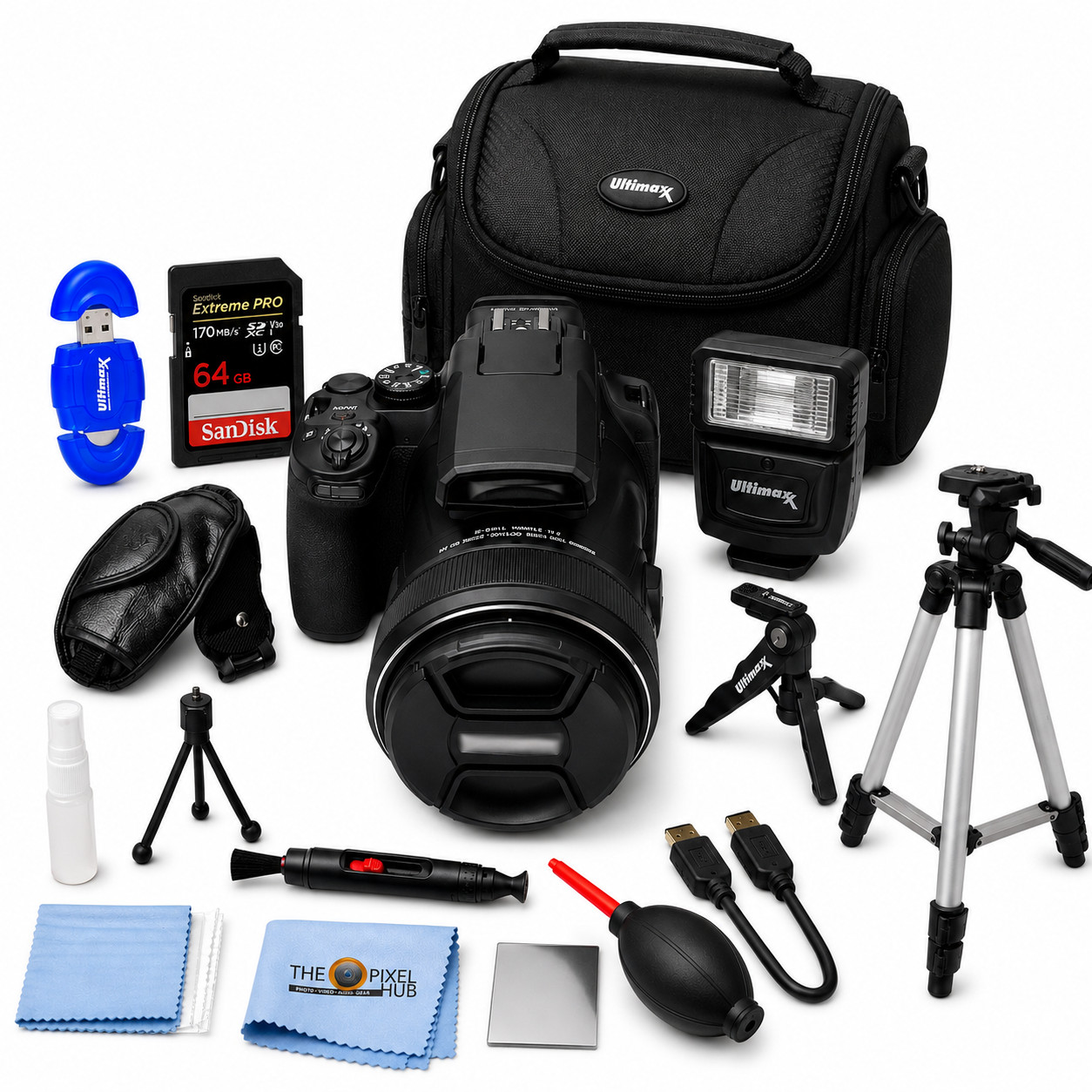 Nikon COOLPIX P1100 Digital Camera - 12PC Accessory Bundle