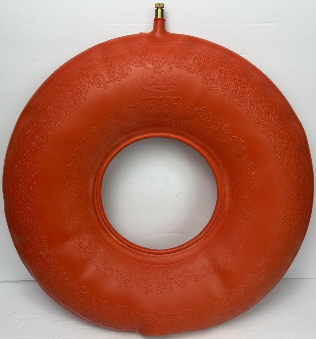 Vintage Carex Rubber Inflatable Donut Cushion -Tailbone Pain- Hemroids- Sciatica Vintage Carex Rubber Inflatable Donut Cushion -Tailbone Pain- Hemroids- Sciatica
