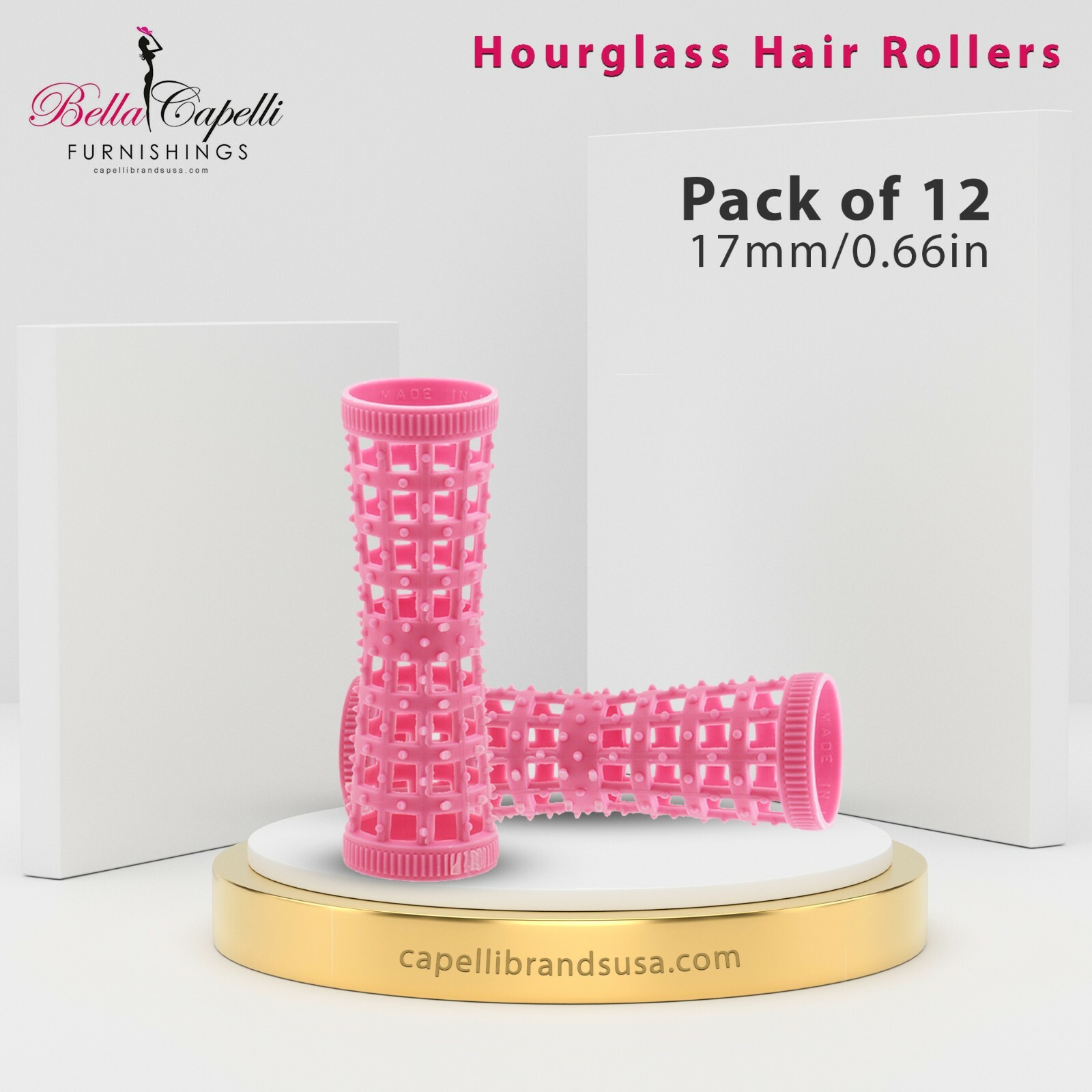 12 Pcs Mini Pink Natural Hair Rollers Unisex Hair Curlers- Fast Dry Rollers For 