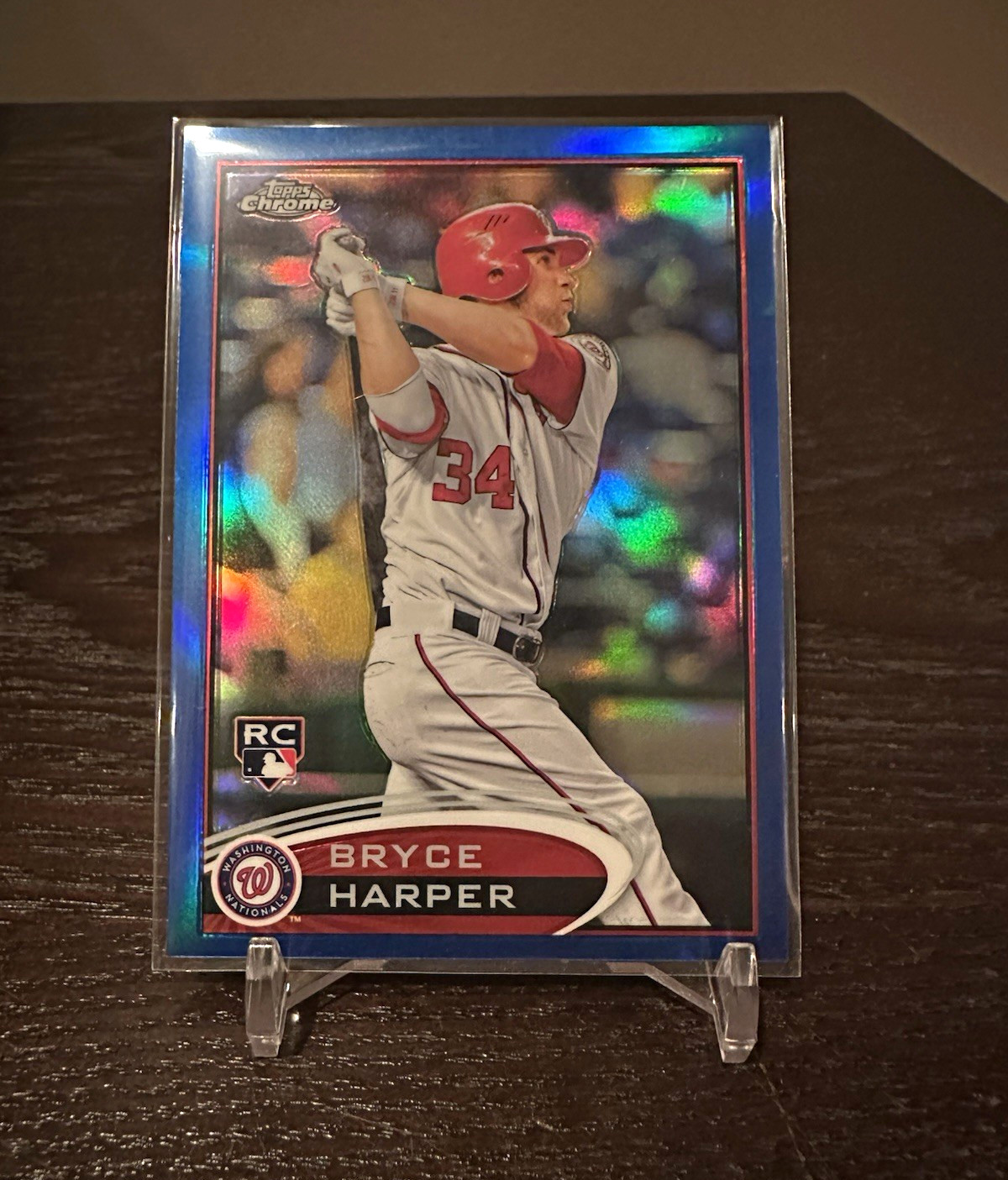 2012 Topps Chrome Bryce Harper Blue Refractor Rookie RC /199 #196 Nationals 2012 Topps Chrome Bryce Harper Blue Refractor Rookie RC /199 #196 Nationals