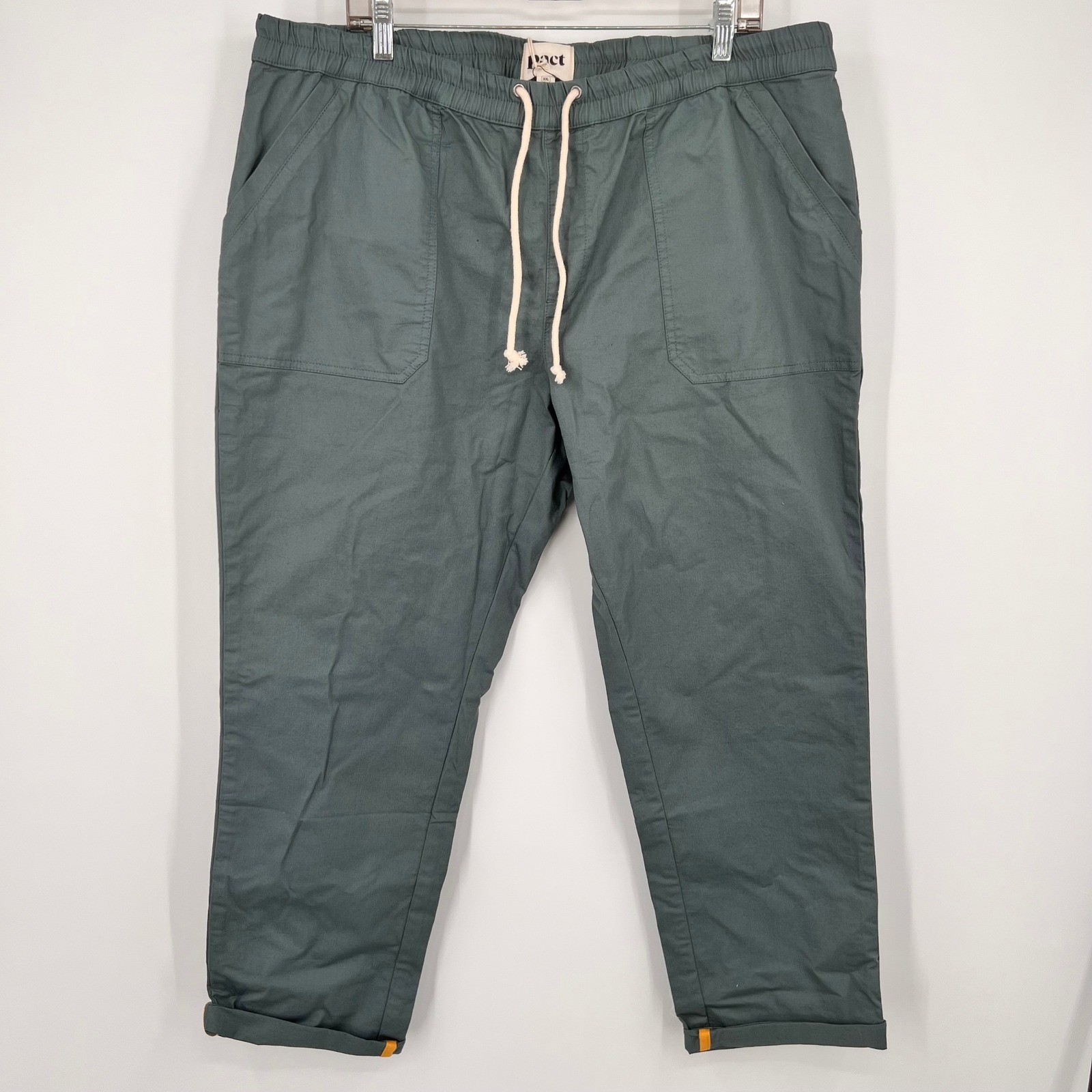 Pact Unisex Organic Cotton Drawstring Pants XXL Green Grey New With Tags Pact Unisex Organic Cotton Drawstring Pants XXL Green Grey New With Tags