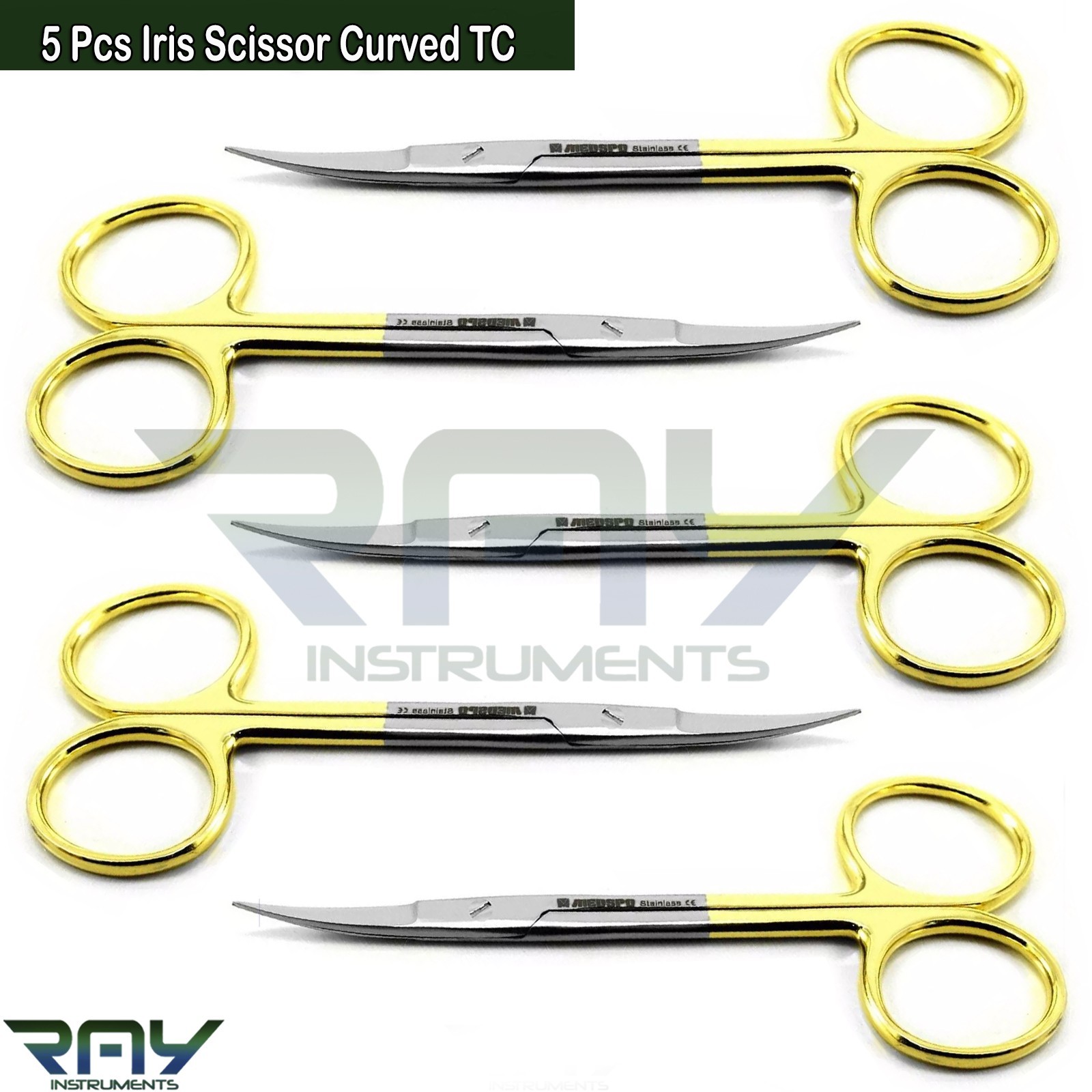 5 Pcs New German Iris Scissors TC 4.5