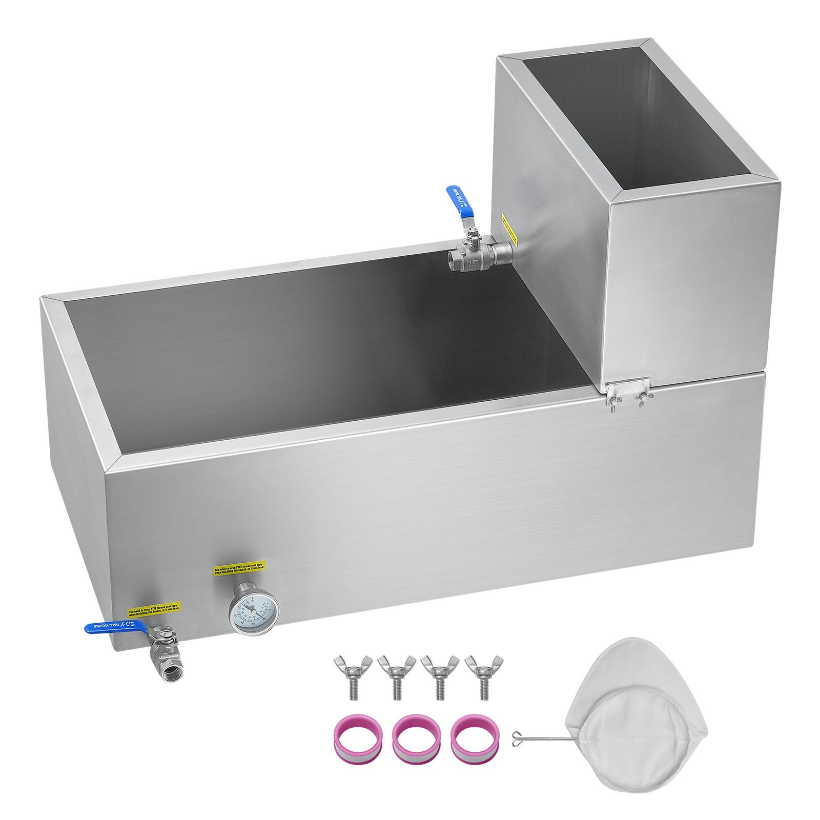Uimoso Stainless Steel Maple Syrup Evaporator Pan with Valves and Thermometer