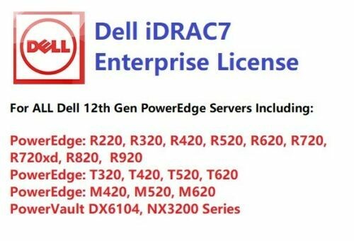 iDRAC7 iDRAC8 iDRAC9 IDRAC9 X5 LIC IDRAC9 X6 Enterprise License For Dell Fast