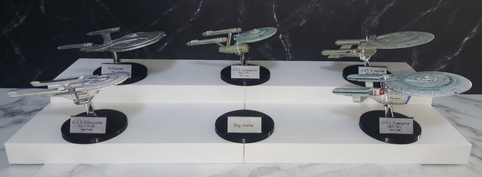 Custom Display Stand Base Upgrade With Ship Name For Eaglemoss Star Trek Ships Custom Display Stand Base Upgrade With Ship Name For Eaglemoss Star Trek Ships