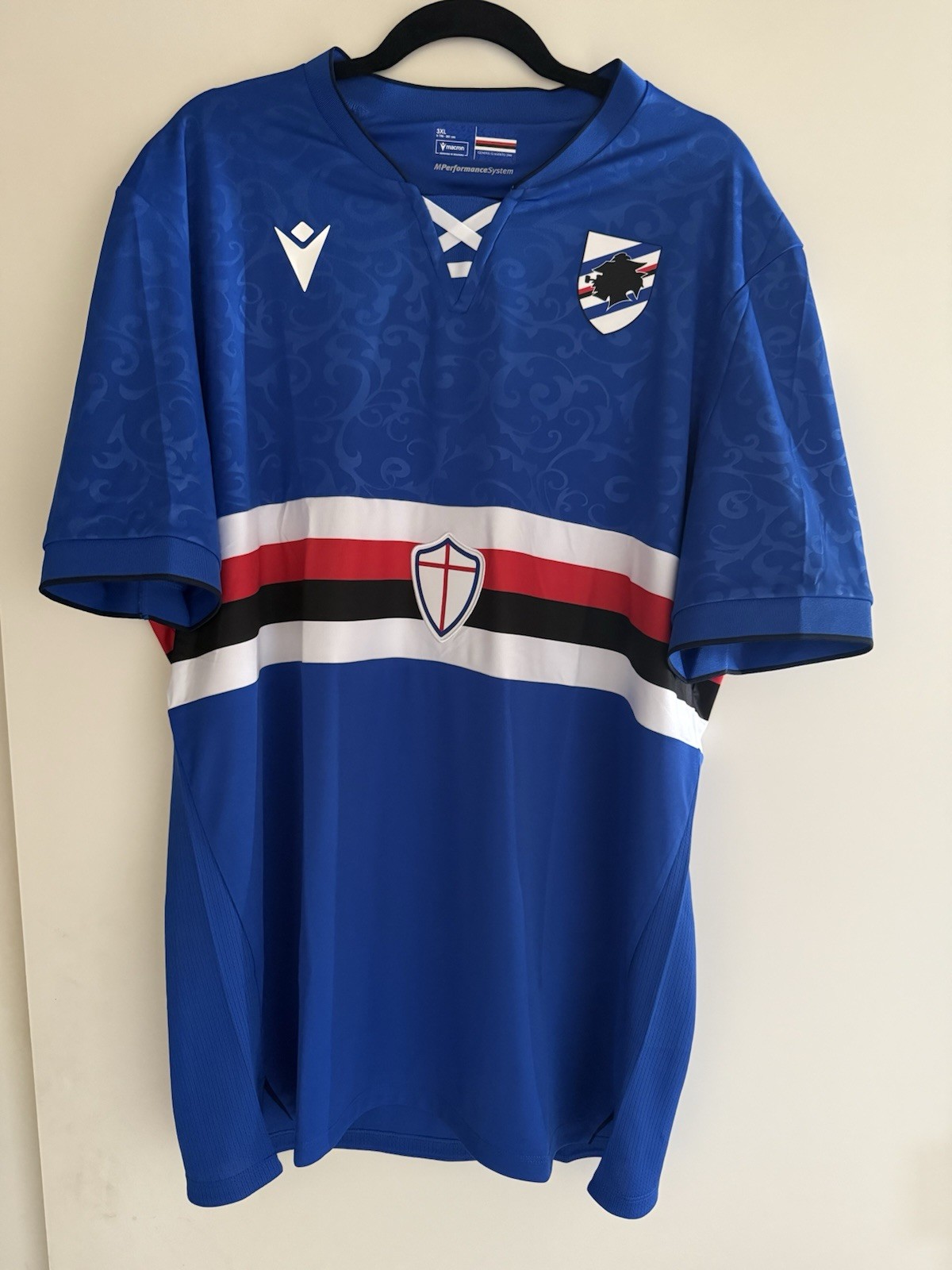 U.C. Sampdoria 24/25 Home Macron Jersey Shirt EU 3XL US 2XL Matchday Authentic U.C. Sampdoria 24/25 Home Macron Jersey Shirt EU 3XL US 2XL Matchday Authentic