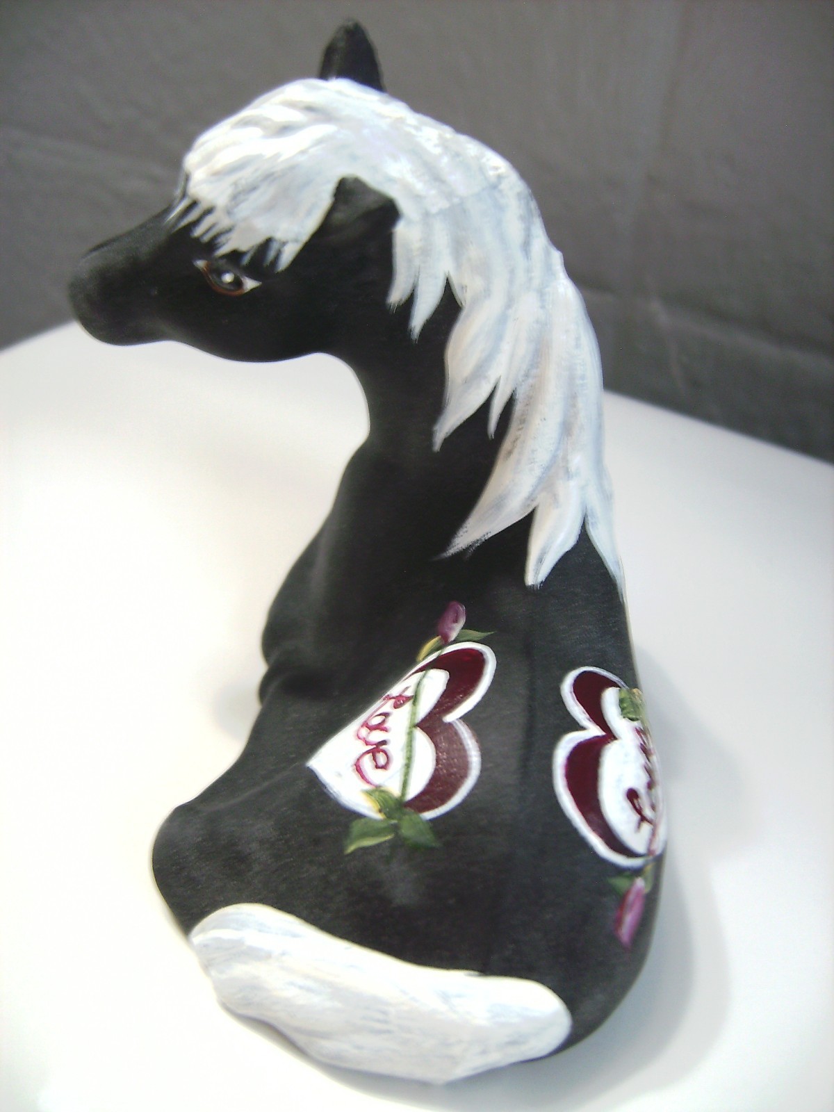 FENTON - ANN FENTON (HP) 2014 BLACK SATIN/MATTE PONY, HORSE - STUNNING FENTON - ANN FENTON (HP) 2014 BLACK SATIN/MATTE PONY, HORSE - STUNNING