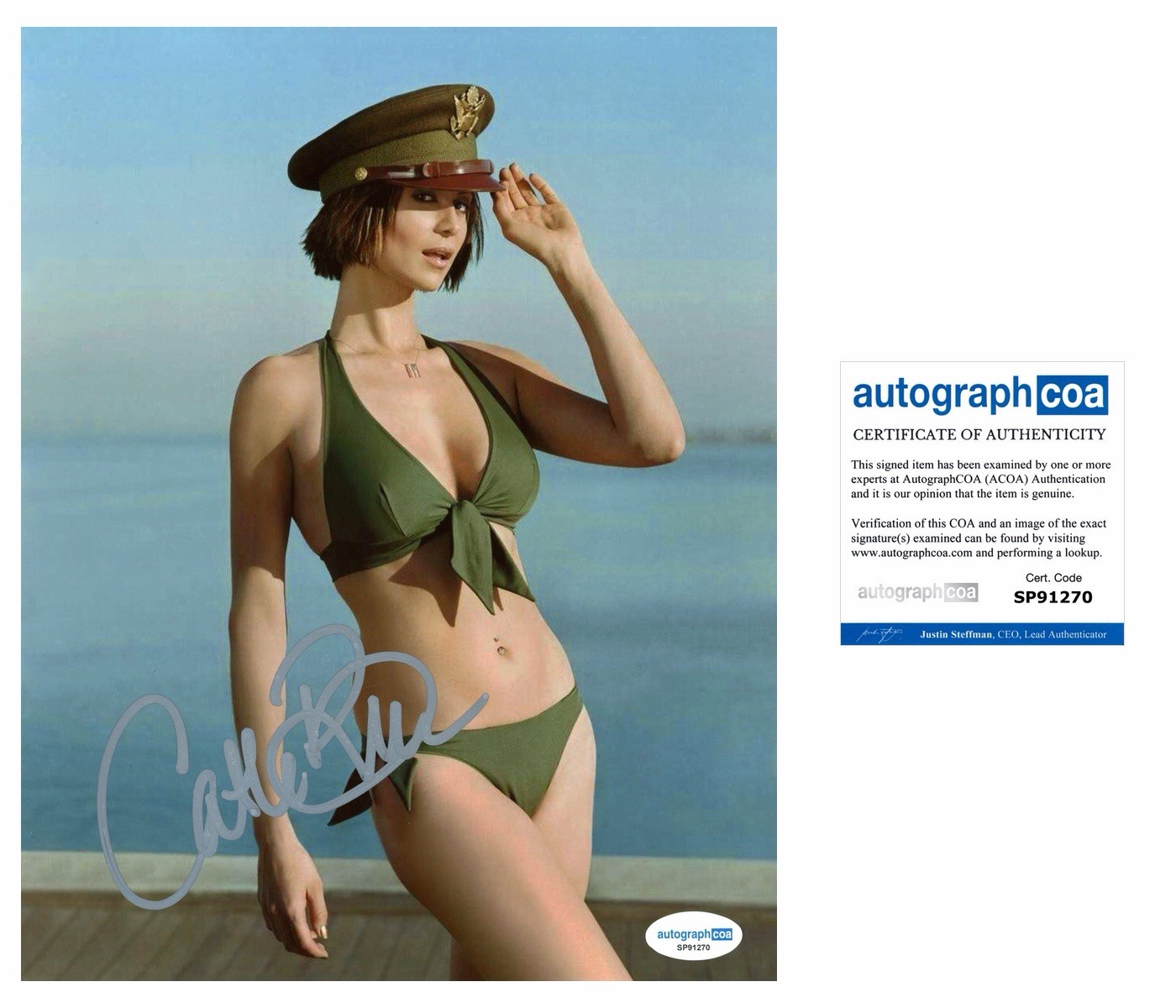CATHERINE BELL SIGNED 8X10 PHOTOGRAPH *JAG* SEXY MODEL ACOA CATHERINE BELL SIGNED 8X10 PHOTOGRAPH *JAG* SEXY MODEL ACOA