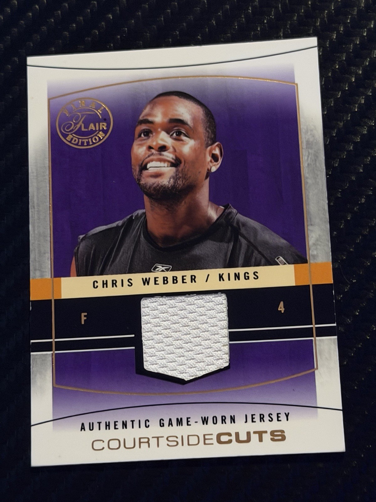2003-04 Flair Final Edition Courtside Cuts Chris Webber Copper #CC-CW, 016/075 2003-04 Flair Final Edition Courtside Cuts Chris Webber Copper #CC-CW, 016/075