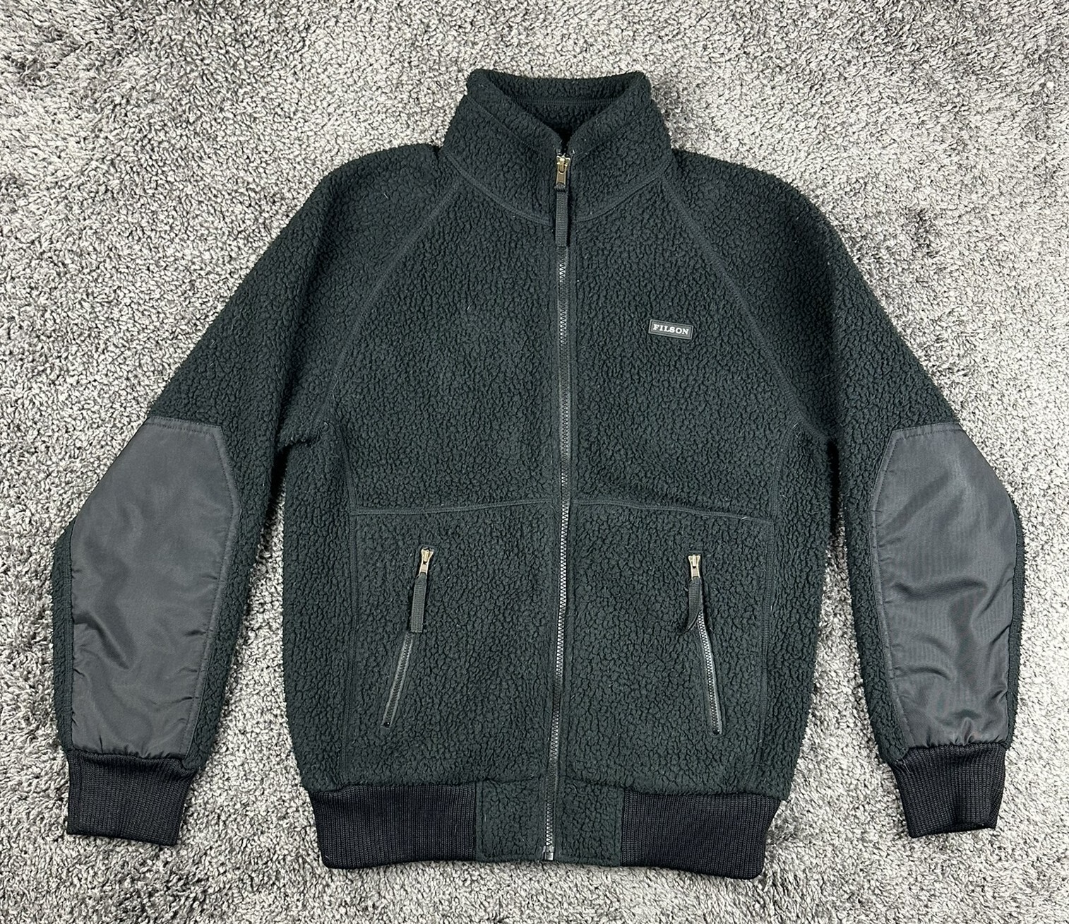 Filson Polartec Thermal Pro S Black Sherpa Fleece Jacket Filson Polartec Thermal Pro S Black Sherpa Fleece Jacket