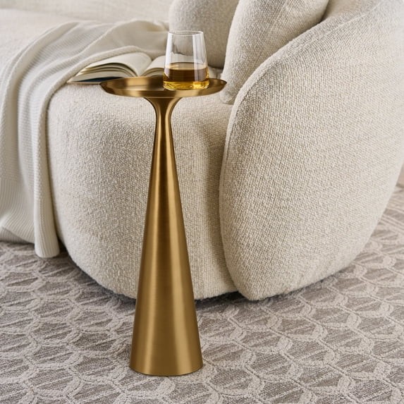 Better Homes & Gardens Truitt Gold Metal Drink Side Table 10\