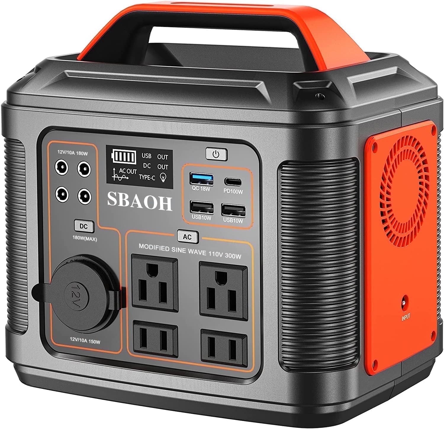 Estacion De Energia Portatil 300W Peak 600W Con 2 Tomas De Corriente USB-C