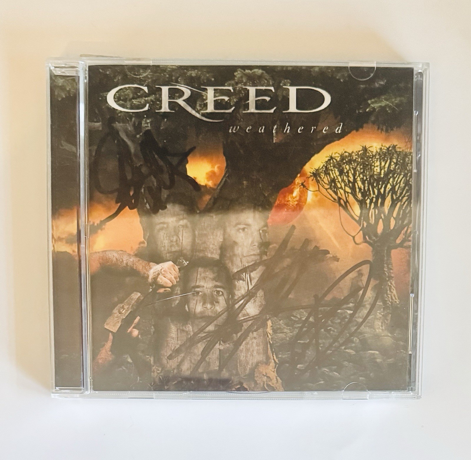 Creed Weathered CD Signed Scott Stapp Mark Tremonti Scott Phillips Autographed