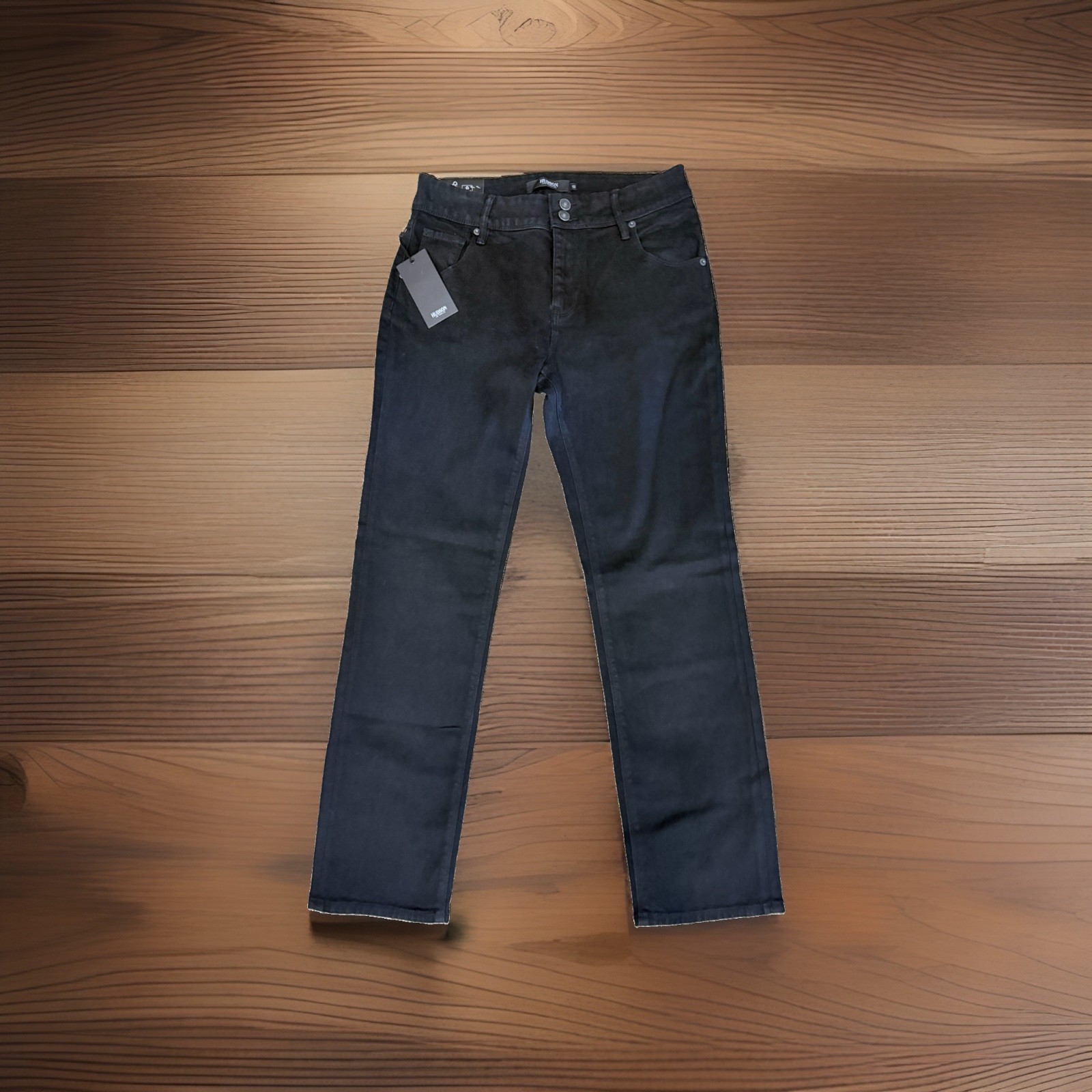 Hudson Women’s Jeans Size 30x30 Black Stretch Denim Flap Pocket Bootcut NWT 🔥