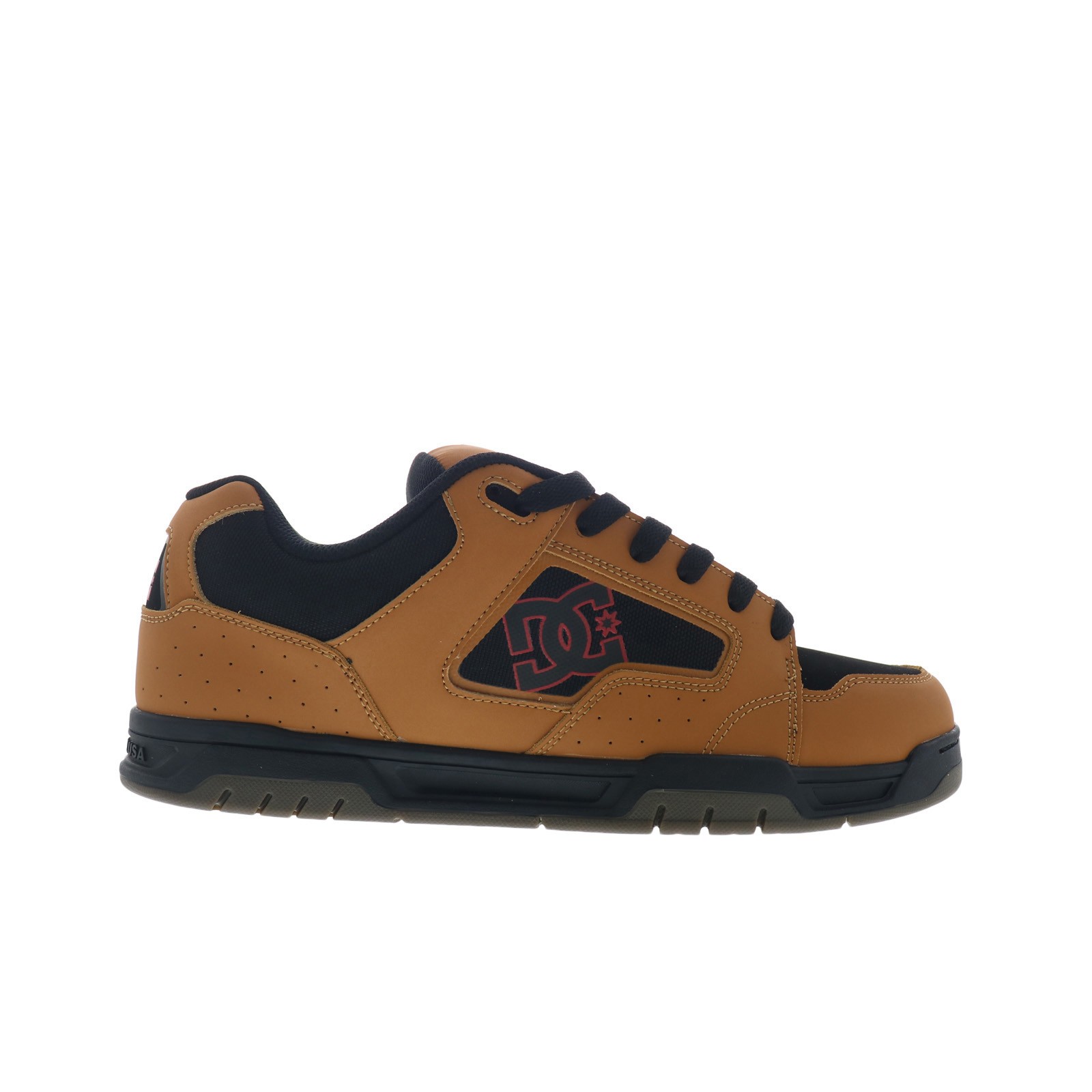 DC Coiler DC03011210-WHEBLK Mens Brown Skate Inspired Sneakers Shoes