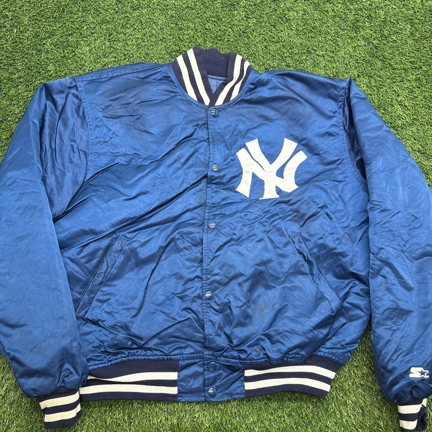 Vintage 80s Diamond Starter New York Yankees Jacket Mens Large L Blue MLB Vintage 80s Diamond Starter New York Yankees Jacket Mens Large L Blue MLB
