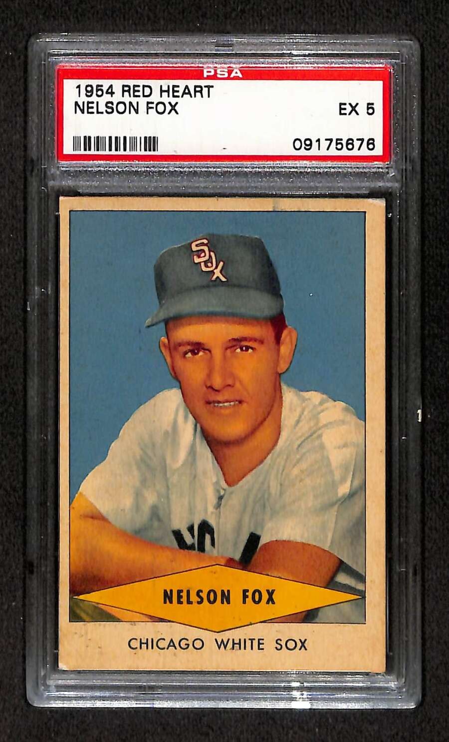 1954 Red Heart #9 Nellie Fox HOF  PSA 5 EX C107555