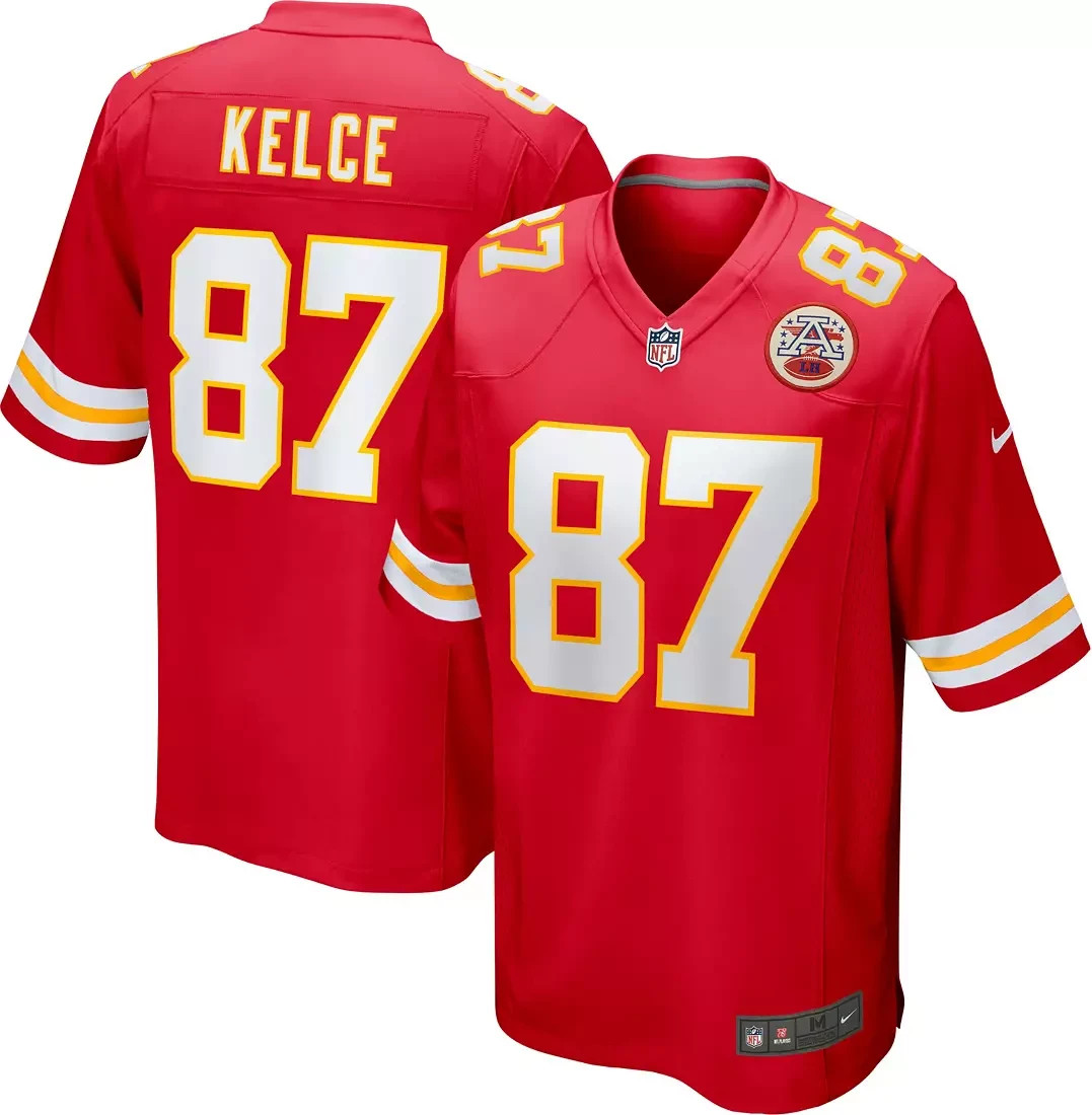 Nike Men\'s Kansas City Chiefs Travis Kelce #87 Red Game Jersey Size M Nike Men\'s Kansas City Chiefs Travis Kelce #87 Red Game Jersey Size M