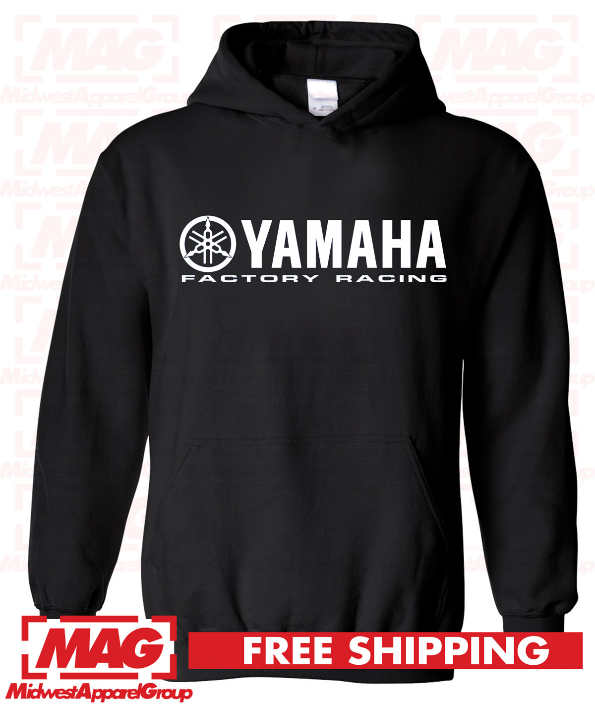YAMAHA FACTORY RACING BLACK HOODIE Motocross Hooded Sweatshirt ATV OEM R1 R6 YAMAHA FACTORY RACING BLACK HOODIE Motocross Hooded Sweatshirt ATV OEM R1 R6