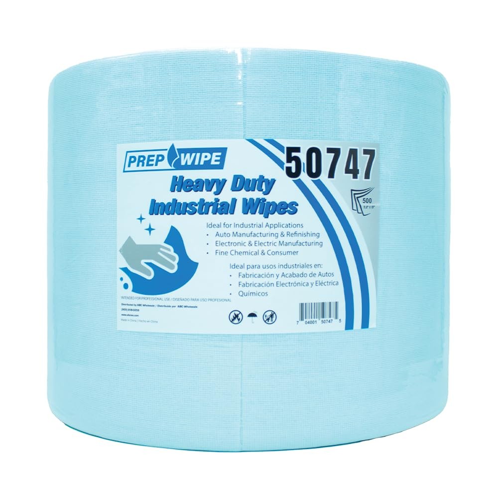 LAUCO Prep-Wipe Heavy Duty Industrial Wipes Jumbo Roll, Lint Free Blue Cleaning LAUCO Prep-Wipe Heavy Duty Industrial Wipes Jumbo Roll, Lint Free Blue Cleaning