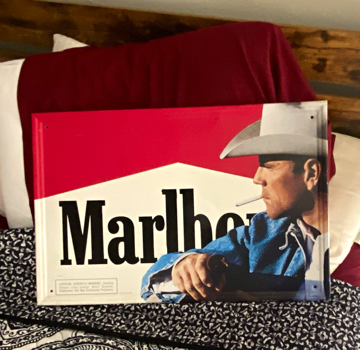 Marlboro Cigarette Cowboy Collectible Tobacco Advertising Sign Marlboro Cigarette Cowboy Collectible Tobacco Advertising Sign