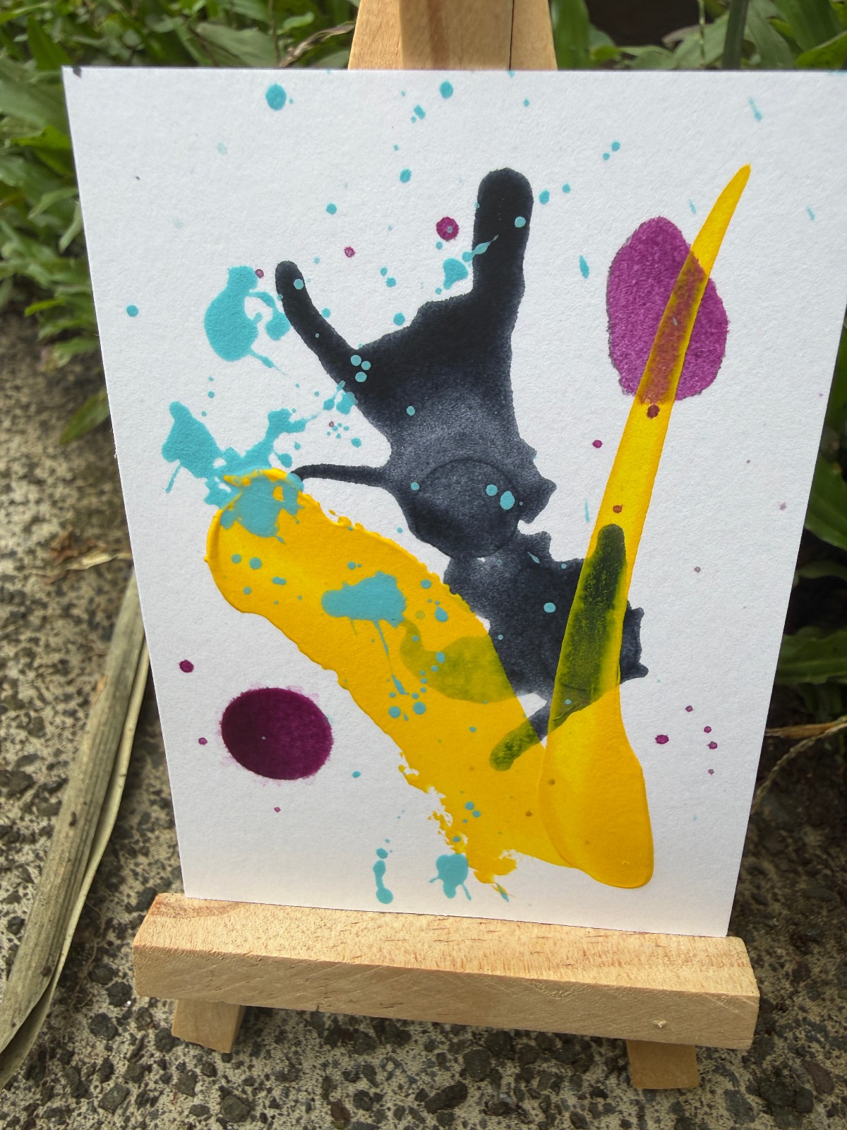 ACEO/ATC Original Acrylic Mini Abstract Painting \