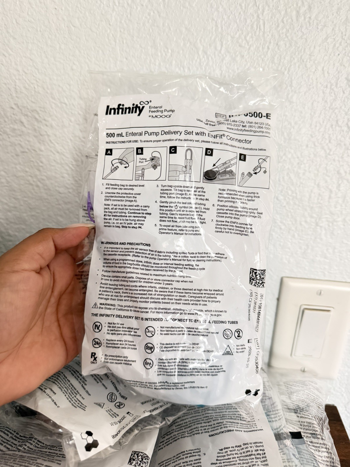 10 ct New Moog Infinity INF0500-E Enteral Feeding Pump w/ ENFit Connector 500ml 10 ct New Moog Infinity INF0500-E Enteral Feeding Pump w/ ENFit Connector 500ml