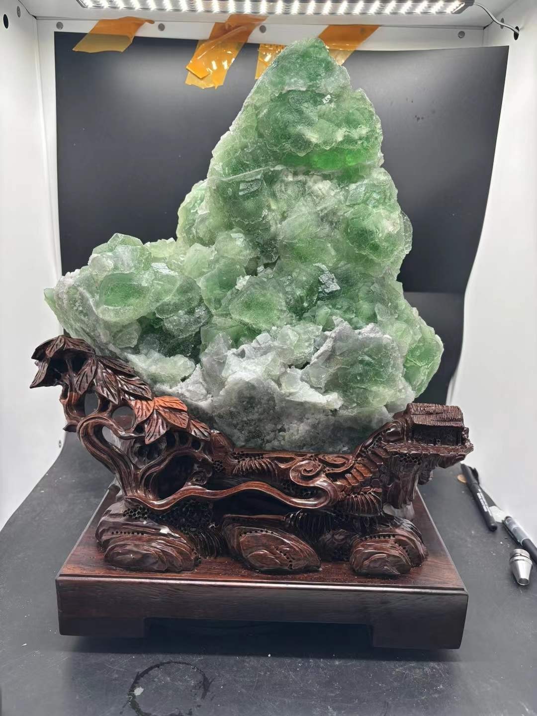 63.9LB Natural fluorite Free form mineral Quartz Crystal energy Reiki Healing