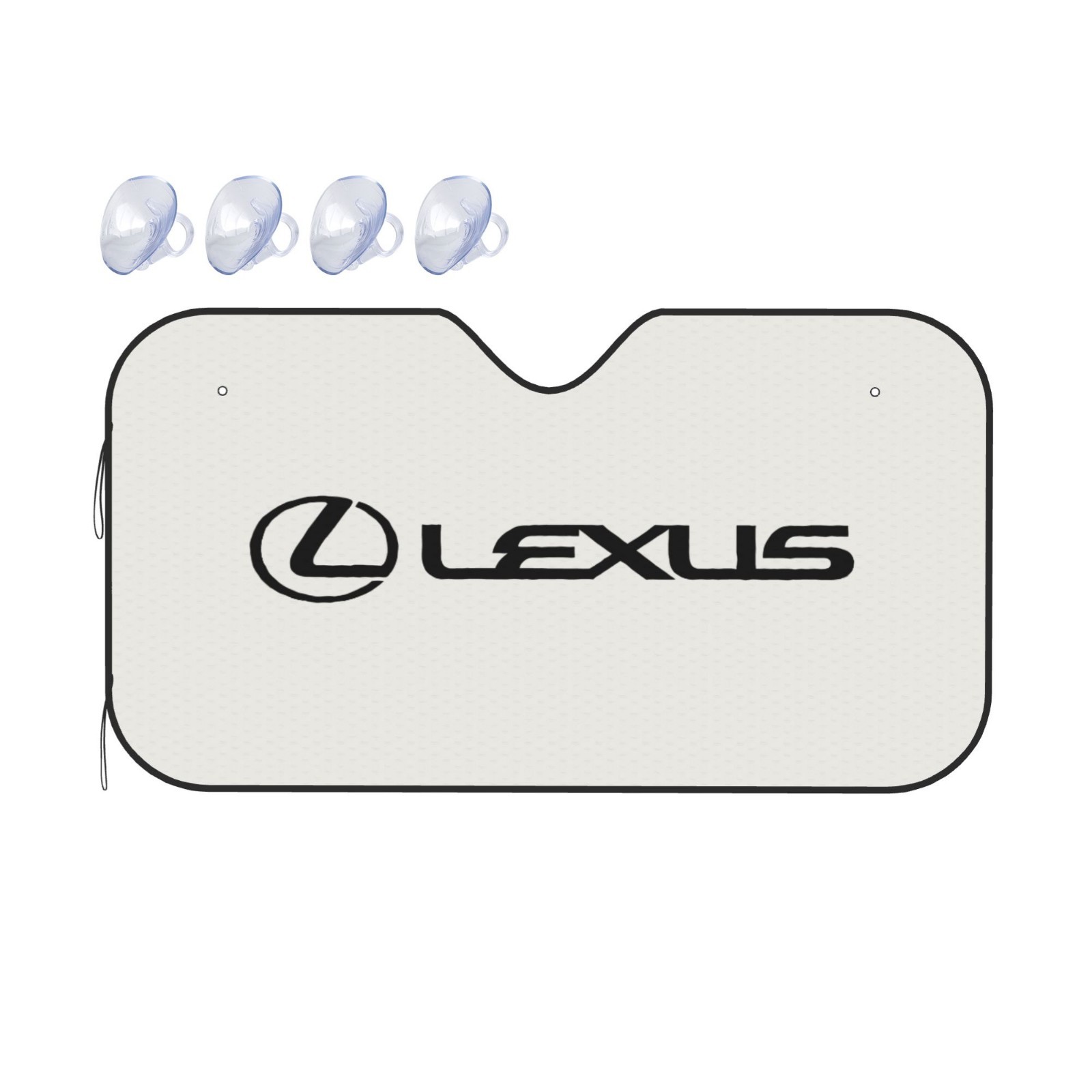 Lexus Windshield Sunshade Visor Protector Keep Vehicle Cool Size M White