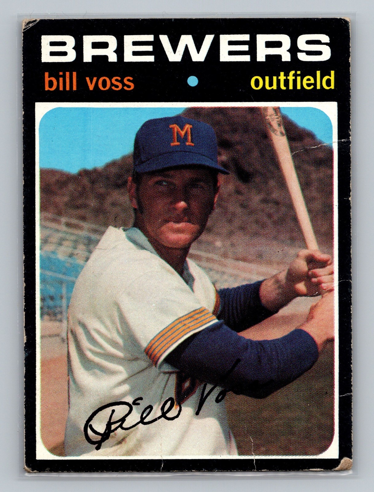 1971 Topps #671 Bill Voss Milwaukee Brewers High Number Vintage Baseball Card VG 1971 Topps #671 Bill Voss Milwaukee Brewers High Number Vintage Baseball Card VG