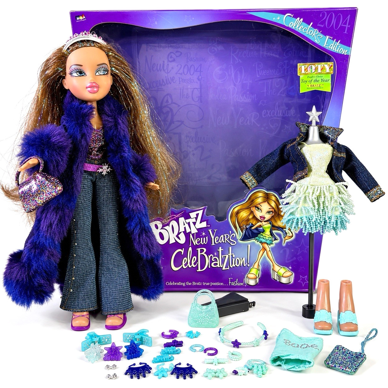 Bratz Yasmin New Year’s CeleBRATZion 2004 Collector Doll Box Accessories MGA