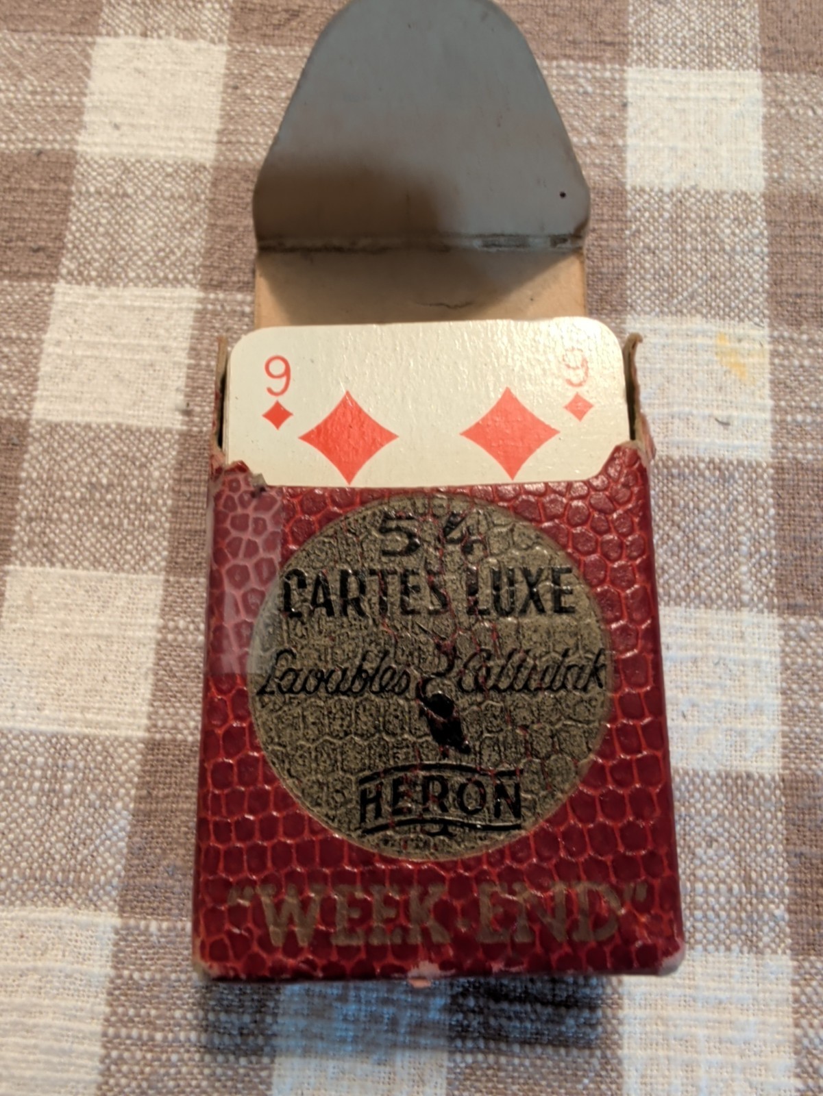 Vintage Washable French Heron Deck Of Mini Playing Cards Vintage Washable French Heron Deck Of Mini Playing Cards