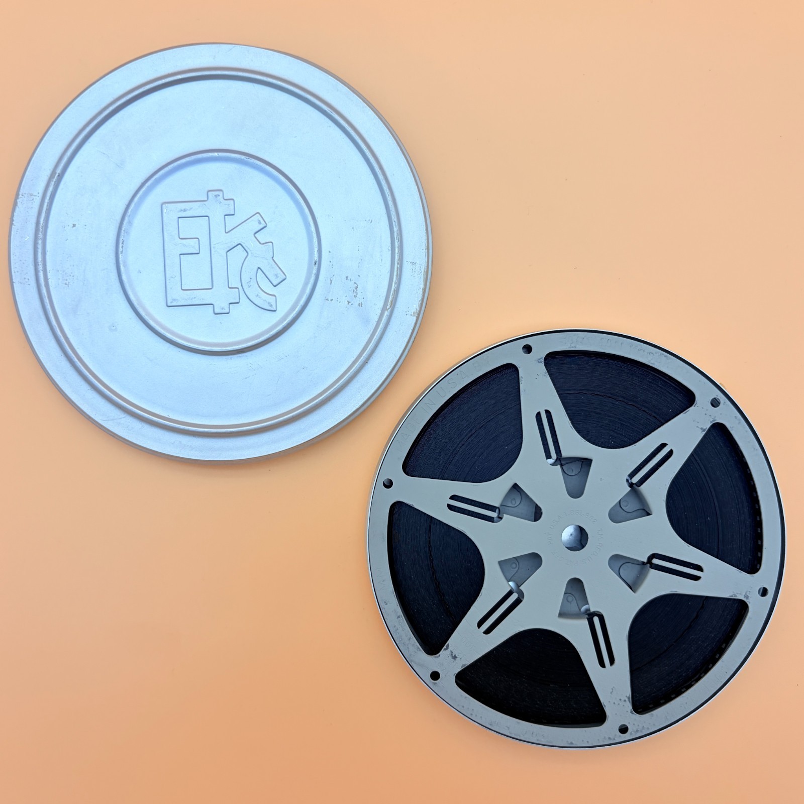 Eastman Kodak 5 Inch Film Reel Metal Can EKC Logo Home Movie 8mm Vintage